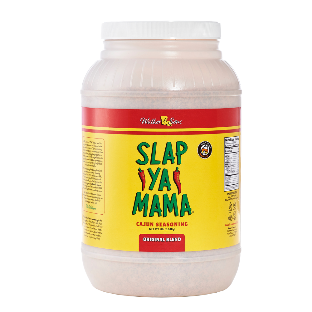 Slap Ya Mama Cajun Seasoning 8 oz. 2 Pack with June Street Market Recipe  Card 