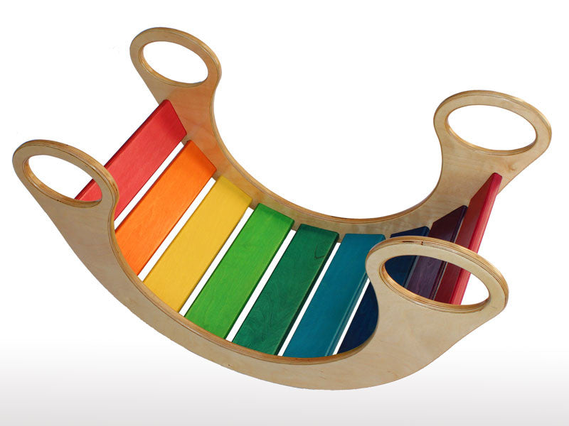 wooden rainbow rocker