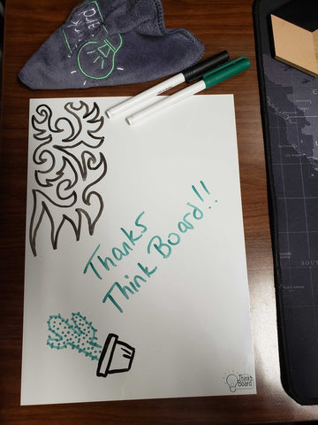 a Think Board product that says "Thanks Think Board!"