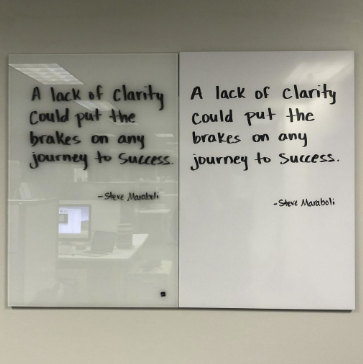 Writing on glass whiteboards is hard to read