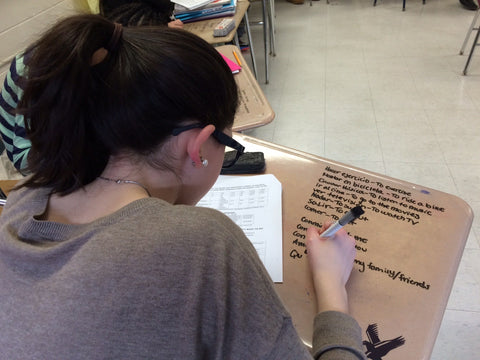 whiteboard desks vocab