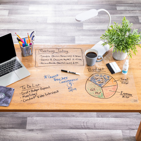 a Think Board film being used on a table top