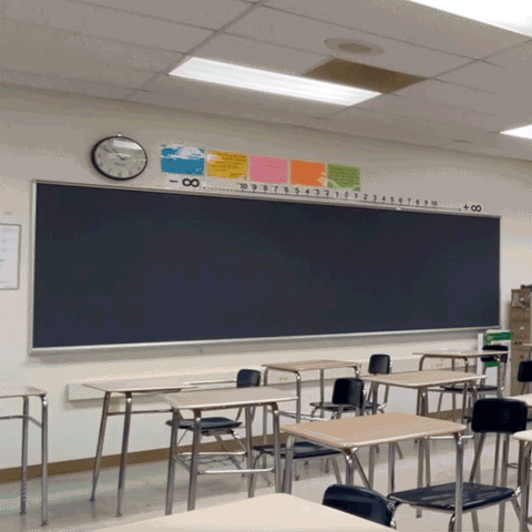 a chalkboard being replaced with a Think Board whiteboard