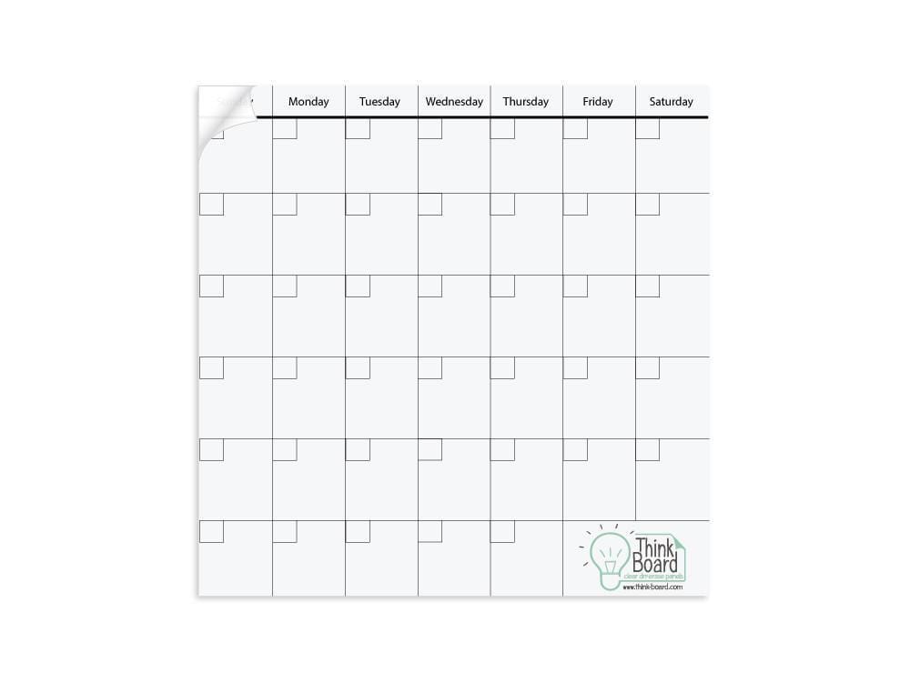 Peel & Stick Think Board Calendar - Buy Think Board Dry Erase Calendar  Online