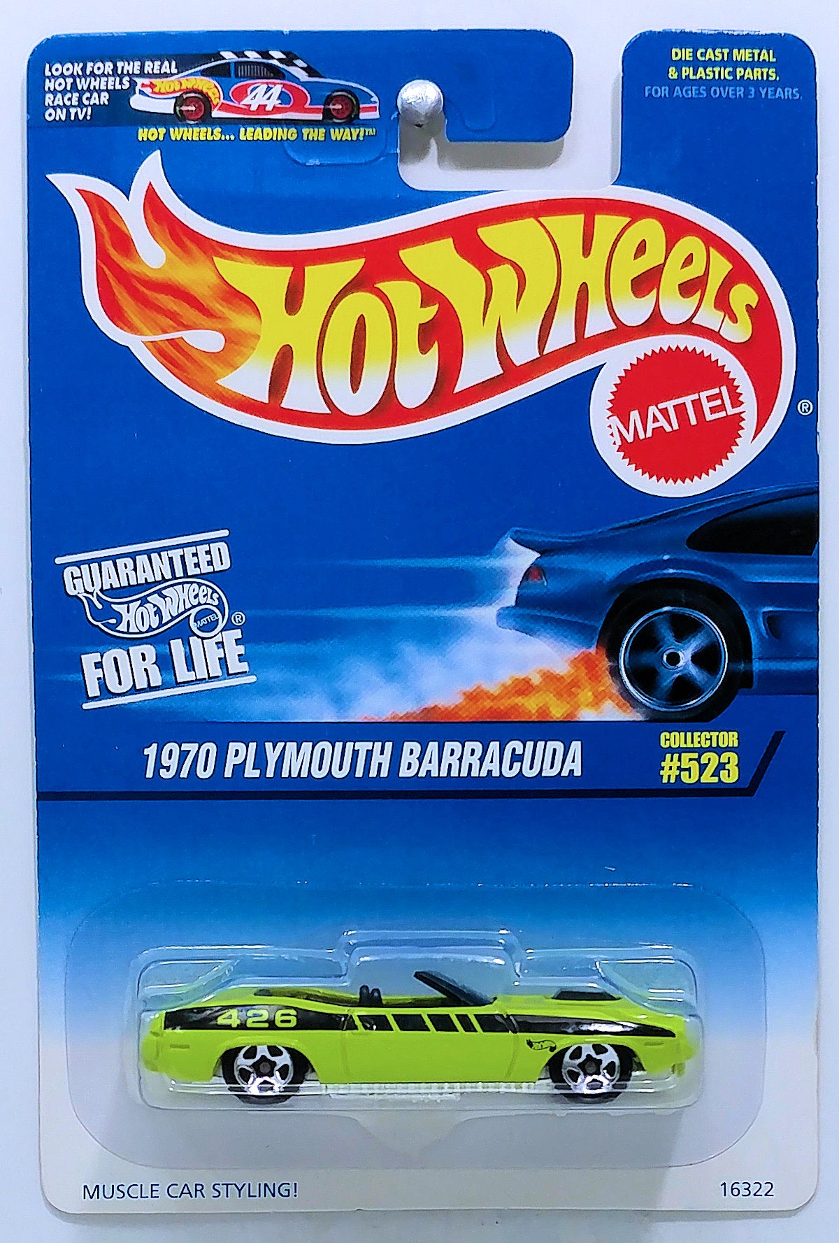 Hot Wheels 1998 - Collector # 677 - First Editions 31/40 - Callaway C-7 -  Silver - Black HW Logo on Rear Fender Side & Black Plastic Headlights