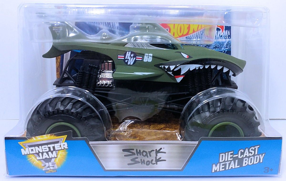 green shark monster truck