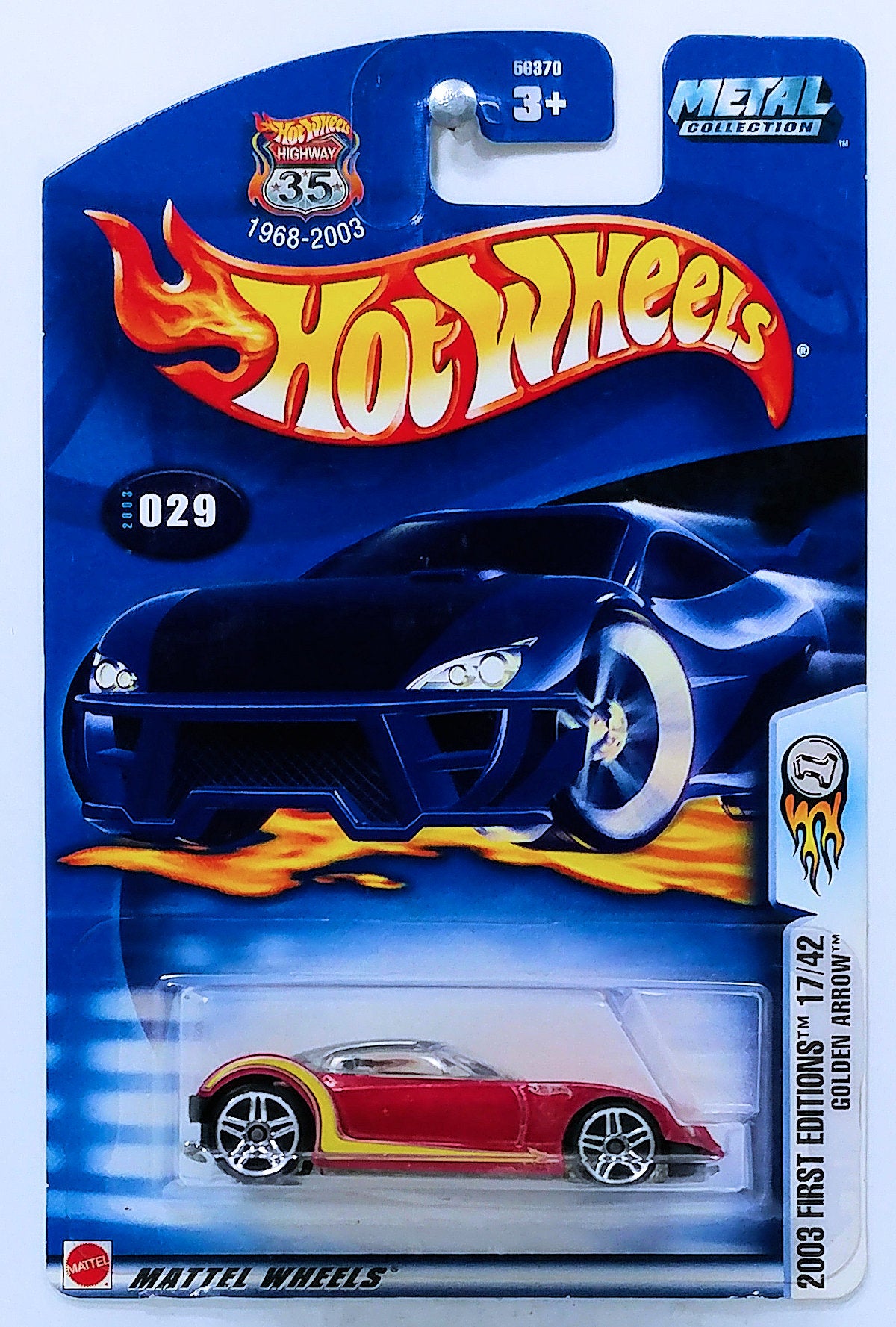 Hot Wheels 2004 - Collector # 021/212 - First Editions 21/100 - The Gov'ner  - Matte Black - Red Windows / Red Taillights, No Side Tampos - USA