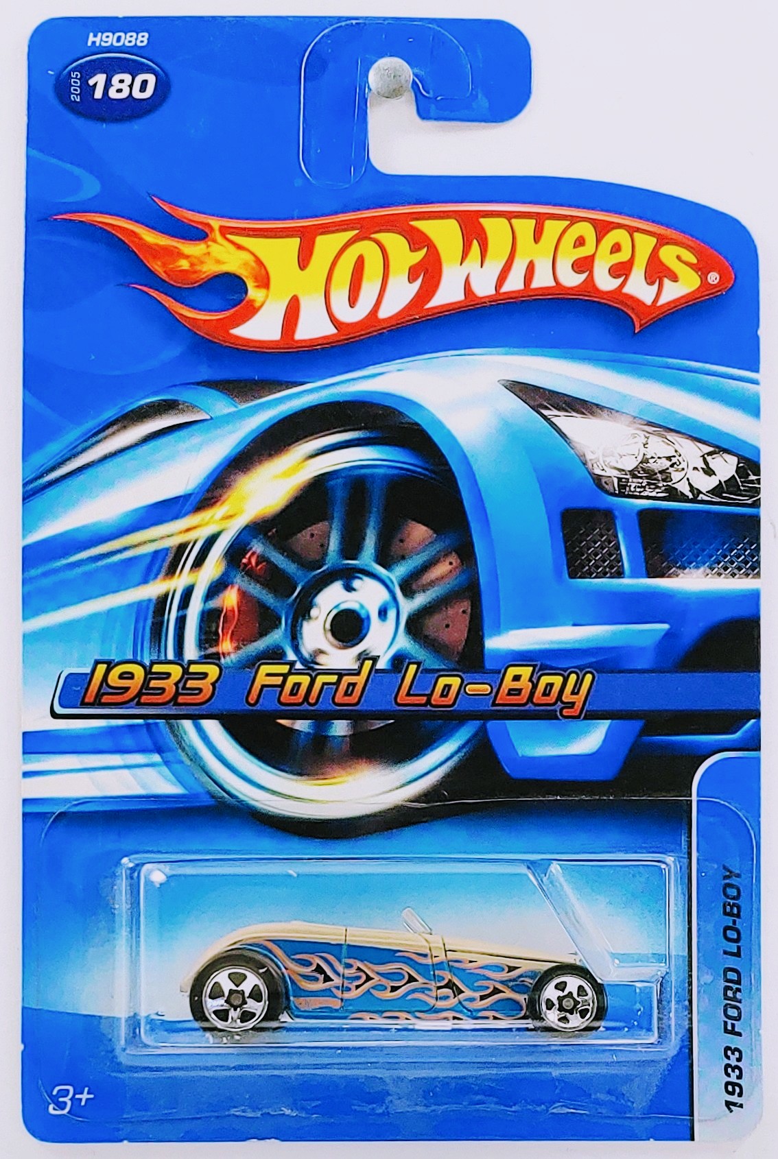 Hot Wheels 2005 - Collector # 180/183 - 1933 Ford Lo-Boy - Yellow - 5  Spokes - SC