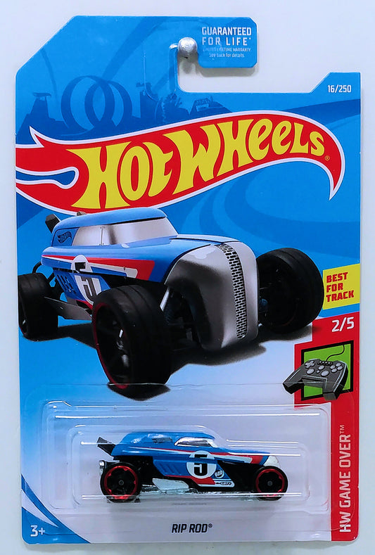 Hot Wheels 2019 - Collector # 016/250 - HW Game Over 2/5 - RIP ROD - Blue