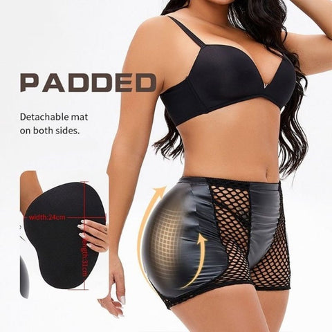 Padded Mesh Hip, & Butt Enhancing Shaper Shorts, Butt Lifting Shapewear