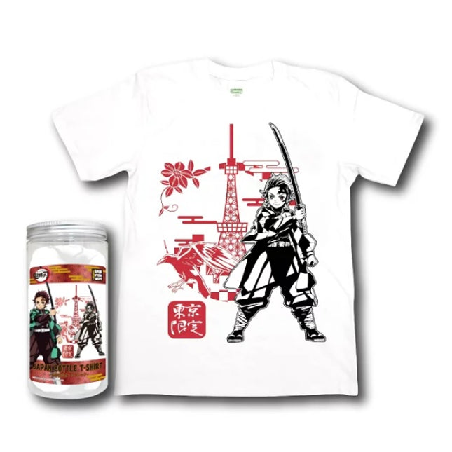 Demon Slayer: Kimetsu no Yaiba Bottle T-Shirt L Pattern Muichiro