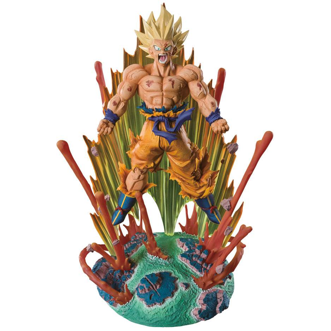 Boneco Dragon Ball Z Goku Super Sayajin 4 Dokkan Battle Anniversary  (Diorama) - Bandai