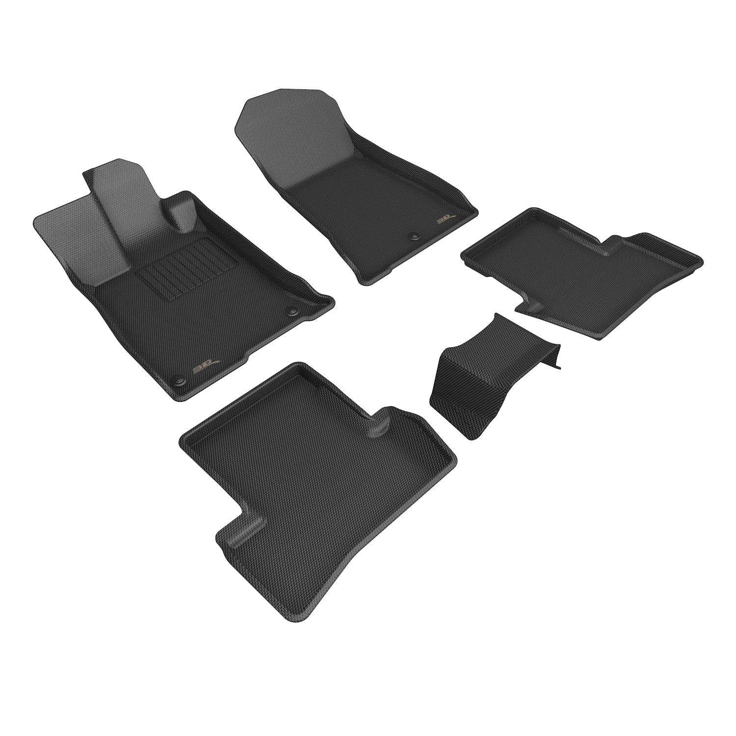 3D MAXpider Custom Fit KAGU Floor Mat (BLACK) Compatible for ACURA TLX 2021-2023 - Full Set