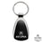 Au-Tomotive Gold Acura Black Teardrop Keychain