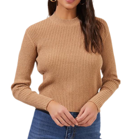 ASTR The Label Prescott Backless Sweater - Camel.