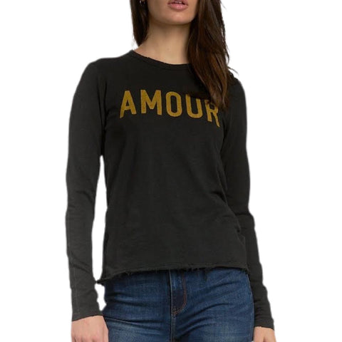 Elan Nina Amour Long Sleeve Shirt - Faded Black.