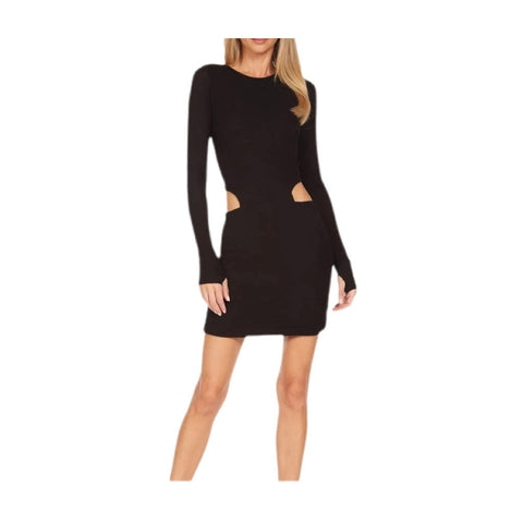 Michael Lauren Lucan Longsleeve Mini Dress - Black.