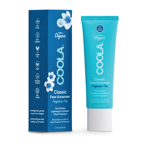 Coola Classic FACE Organic Sunscreen Lotion SPF 50 - Fragrance Free