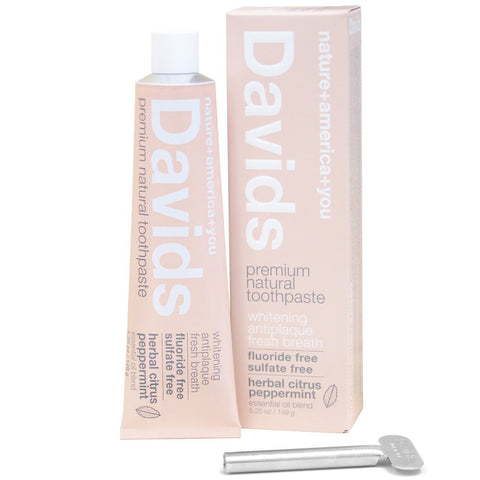 Davids Premium Natural Toothpaste - Herbal Citrus Peppermint