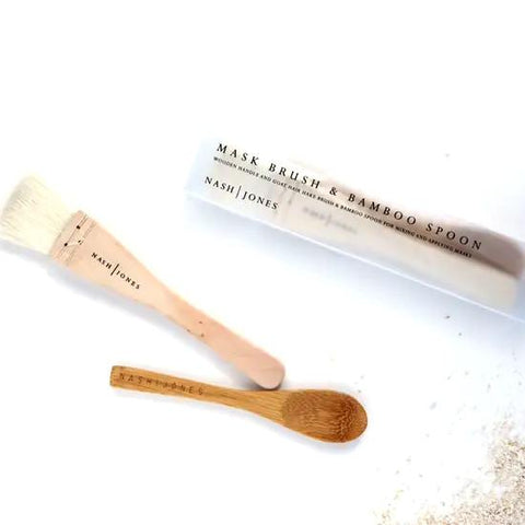 Skincare Tools - Nash and Jones Mask Brush + Bamboo Spoon