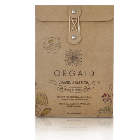 Orgaid Organic Sheet Mask , Anti-Aging & Moisturizing