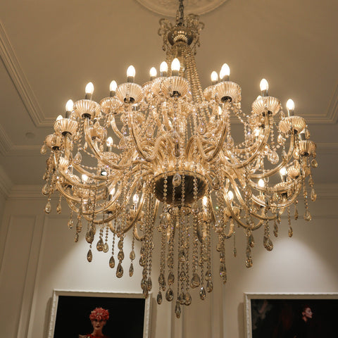 hera chandelier, champagne, 35 light