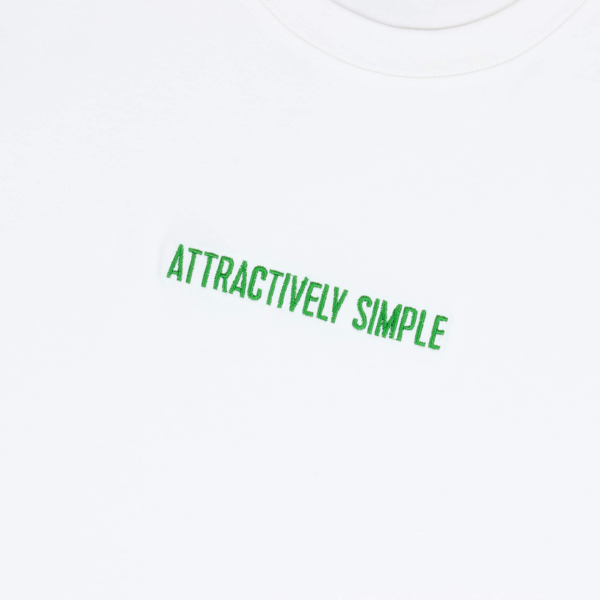 Attractively Simple T-Shirt, White / Forest