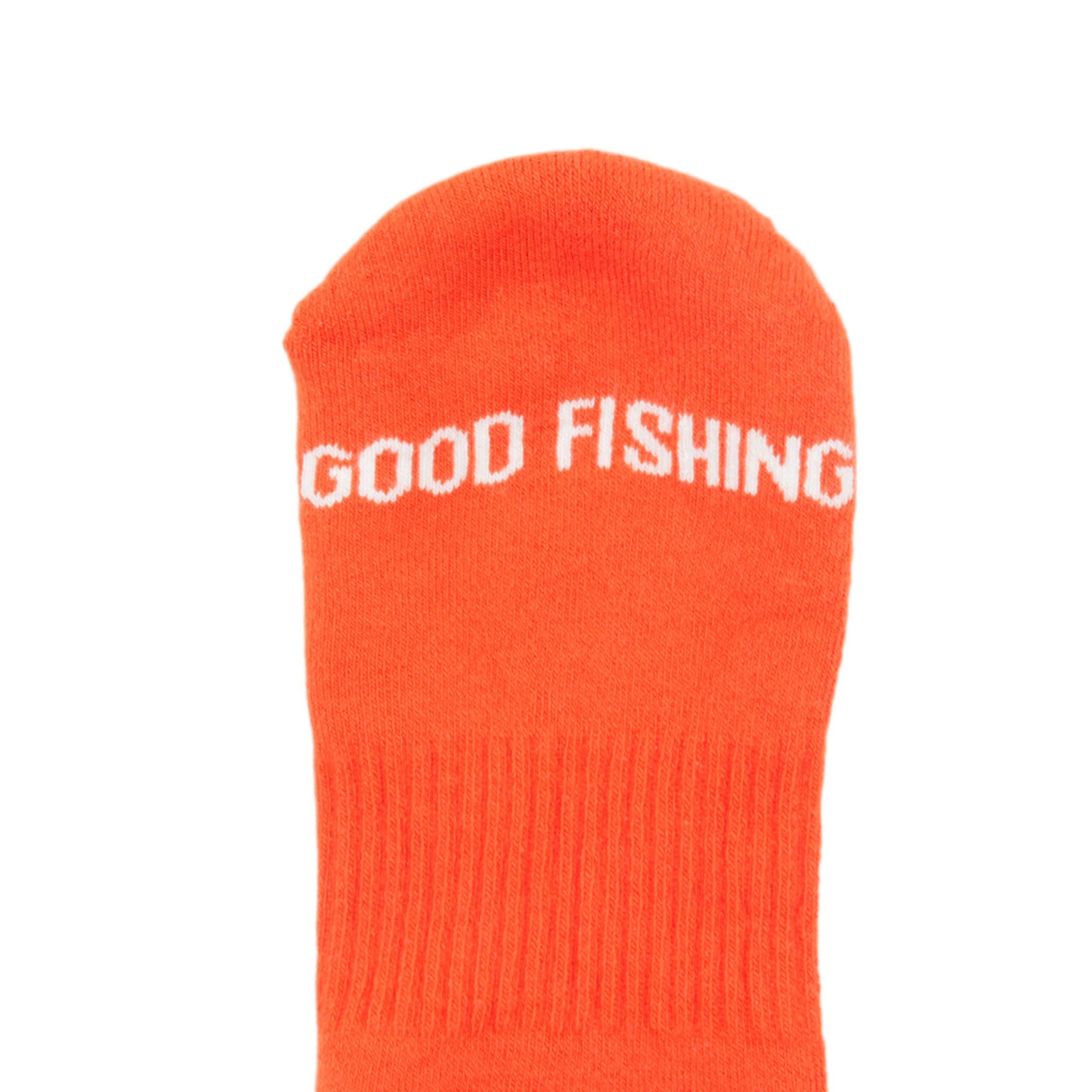 gF Logo Athletic Crew Socks, Natural / Burnt Orange