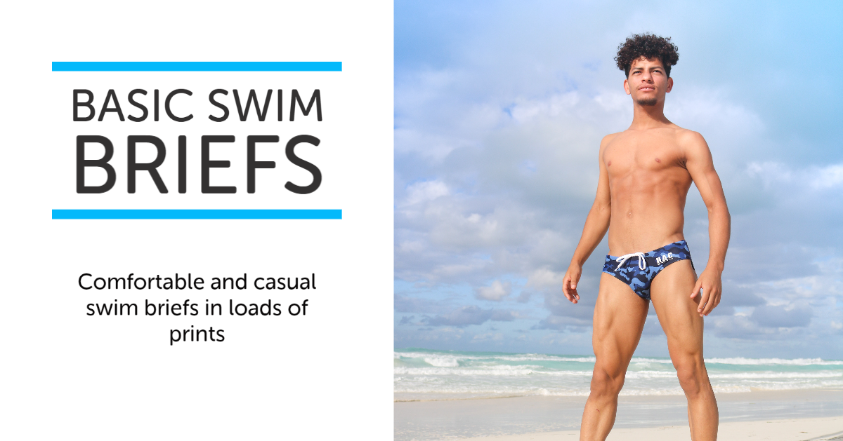 Comfortable and casual swim briefs in loads of prints.
