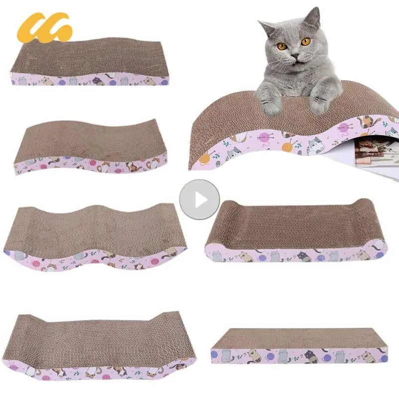 Cat Toys Pet Cat Scratching Board Corrugated Cardboard Pad Grinding Nails Interactive Protecting Furniture Cats Scratcher Toy