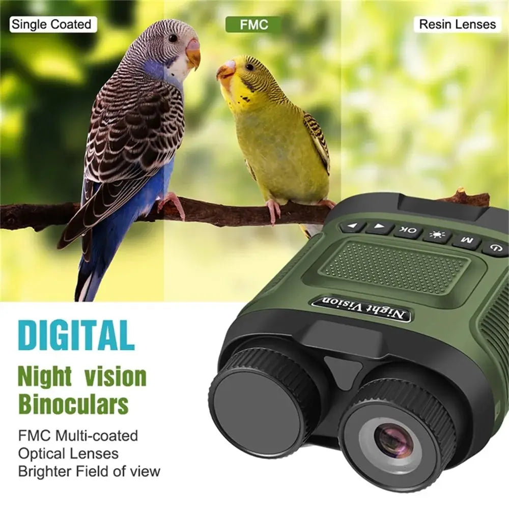 2.5K Rechargeable Night Vision Binoculars Night Vision Goggles with 3" Large Viewing Screen 8X Optical Zoom Can Save Photo Video