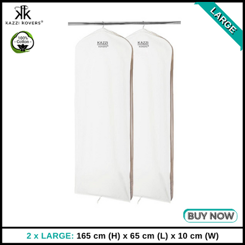 2 x LARGE Garment Bags | 100% Cotton