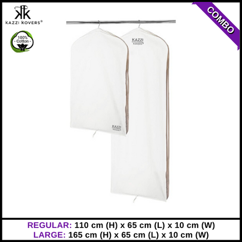 100% Cotton Garment Bags | Regular and Large