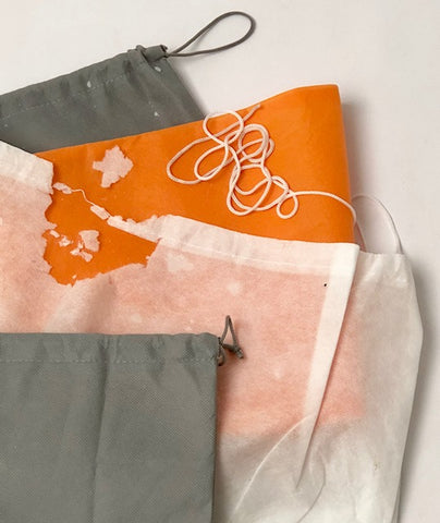 Crumbled non-woven bags