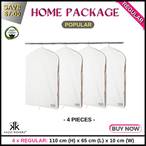 4PK Regular Garment Bags | Kazzi Kovers