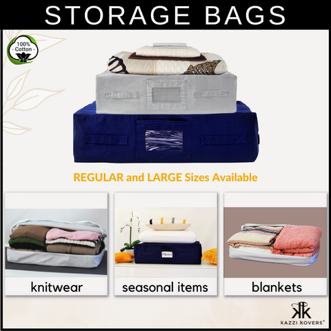 Kazzi Kovers Storage Bags | 100% Cotton