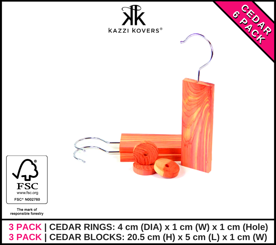 Cedar Wood Hanging Blocks - 6 Pack – Kazzi Kovers
