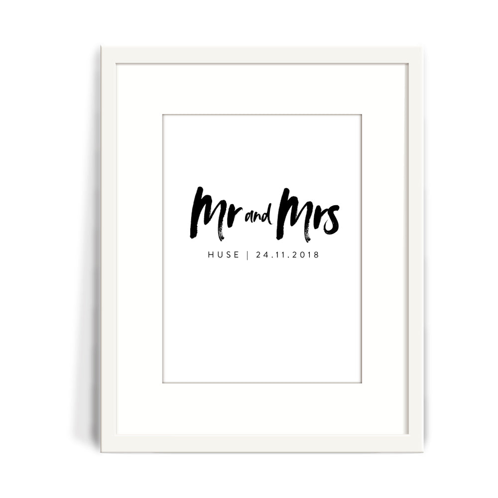 Mr & Mrs Wedding Print