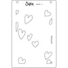 Sizzix A6 Layered Stencils 4PK – Mark Making Hearts by Kath Breen