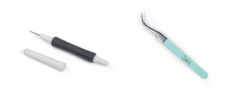 Craft Making Tools - (Left) Sizzix Die Pick and (Right) Sizzix Tweezers