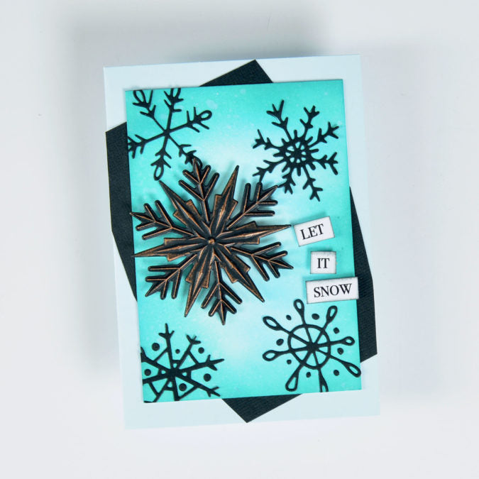 Let it Snow - Step 10. Tim Holtz Snowflake.