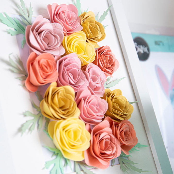 Flowers crafted using Die Cutting.