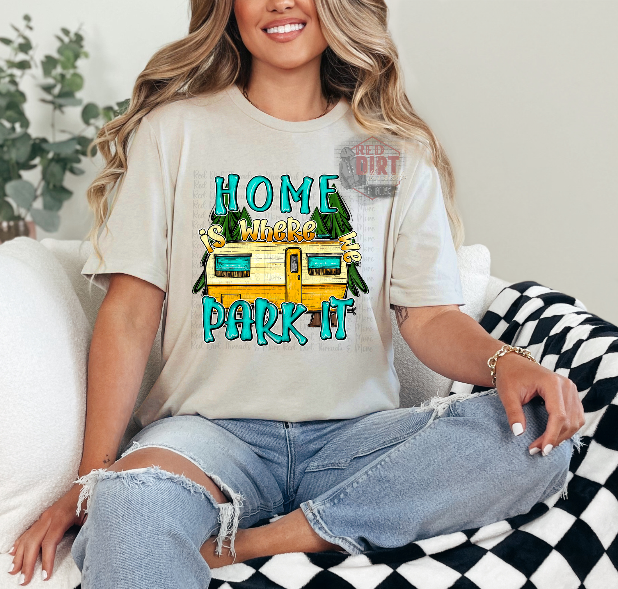 Home is Where I Park It DTF Transfer | Trendy Camping DTF Transfer | High Quality Image Transfers | Ready to Press | Fast Shipping