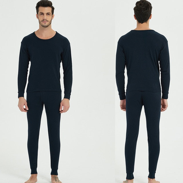 mens navy blue thermal underwear