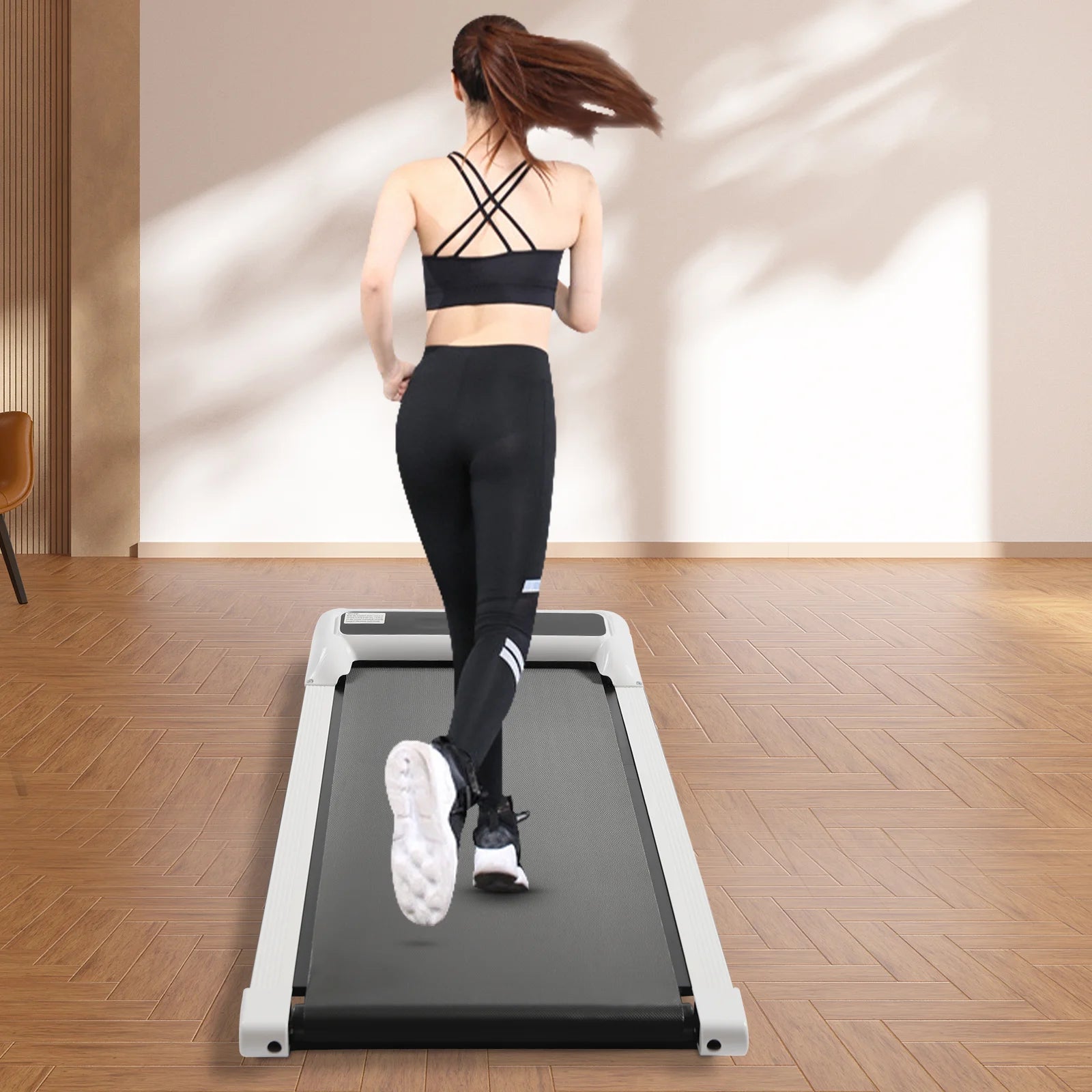 Electric Walking Treadmill with Remote, Running Fitness Jogging Machine 600W