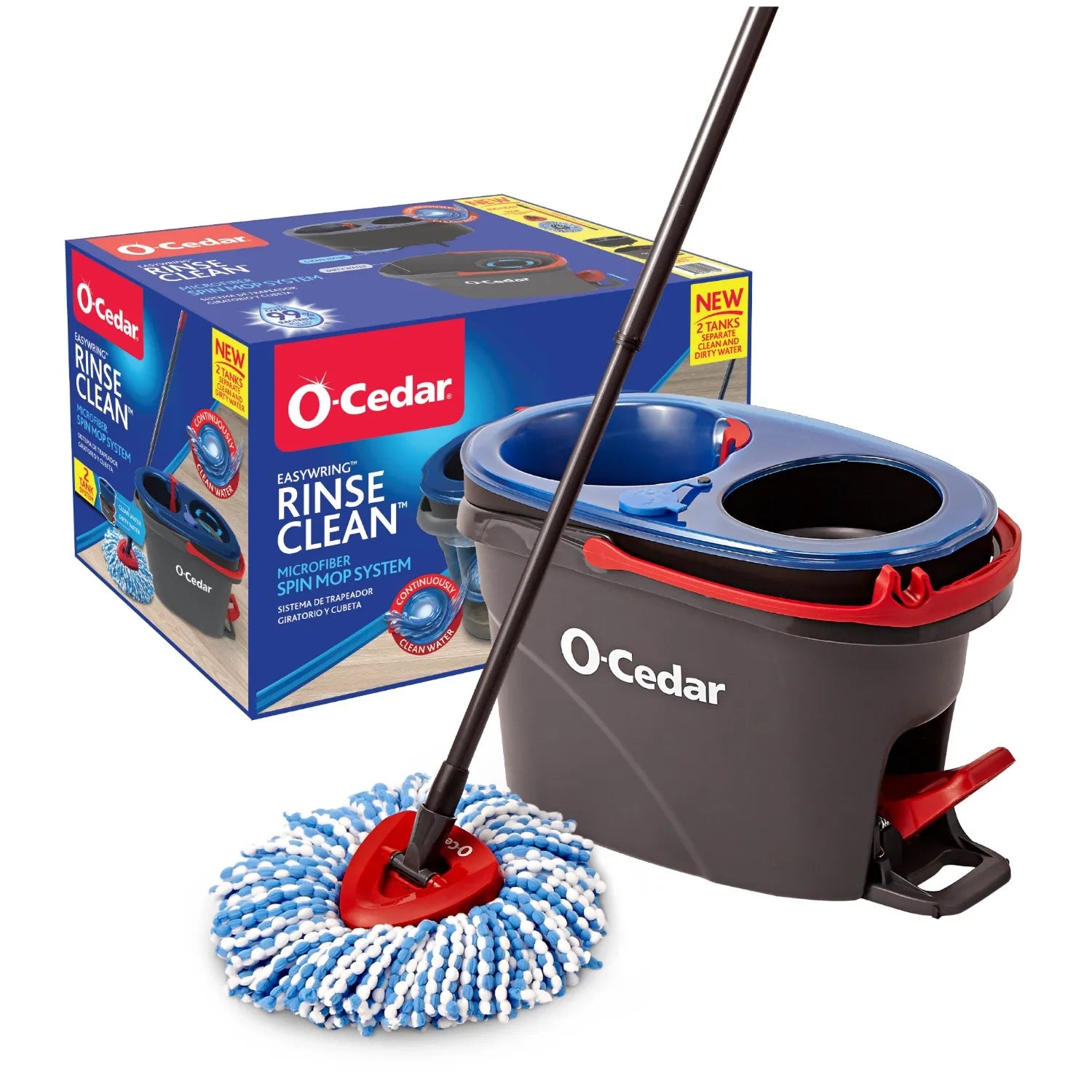 Clean Spin Mop and Bucket System, Hands-Free System