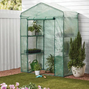 Expert Gardener Walk-In Greenhouse Stackable Waterproof UV Protection with Zippered Roll-Up Door - yourbestselfboutique