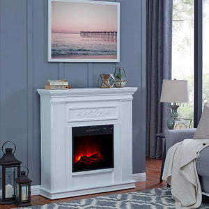 38 inch Electric Fireplace in White - yourbestselfboutique