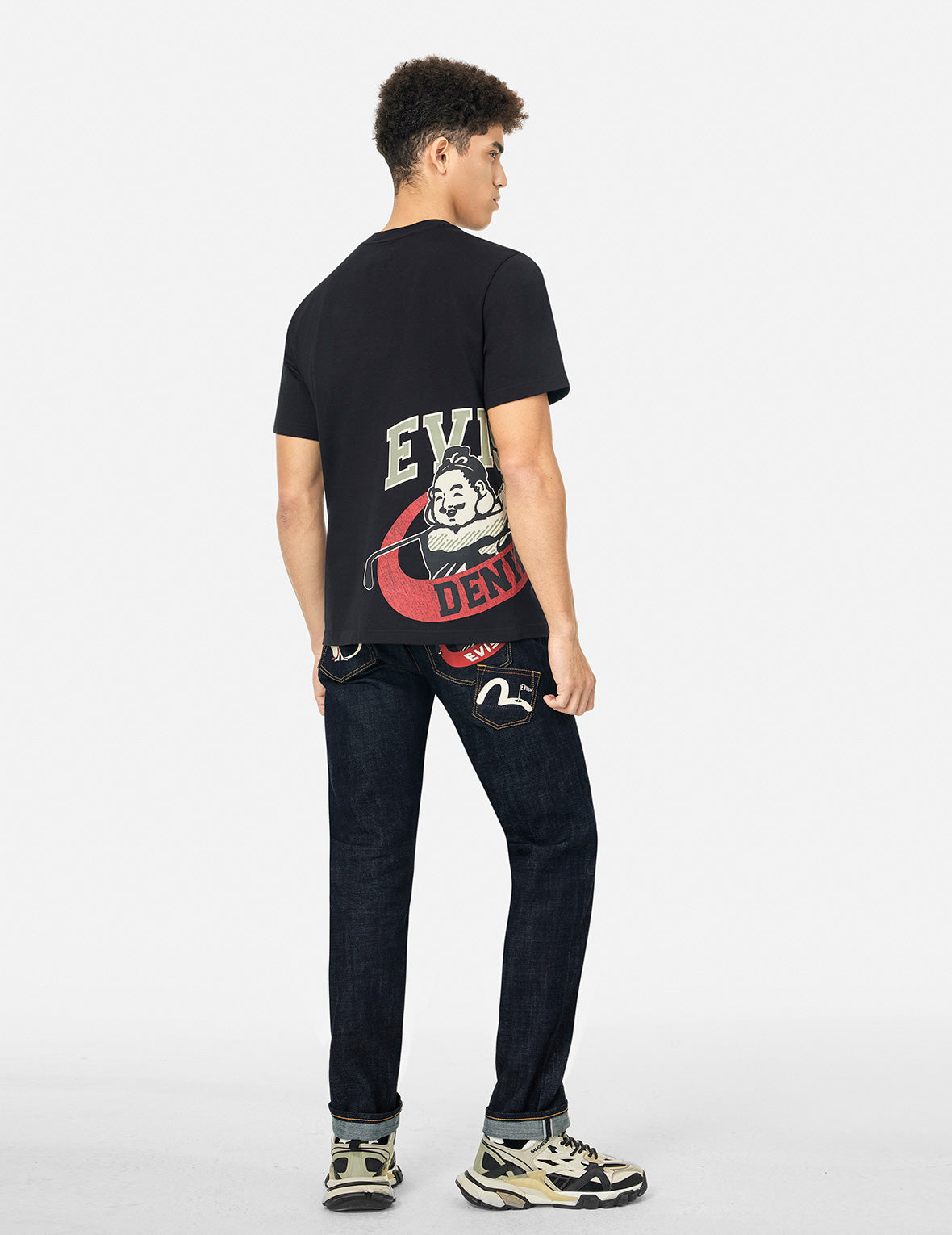 Godhead Golfing Print Slim Fit Jeans #2010 model shot