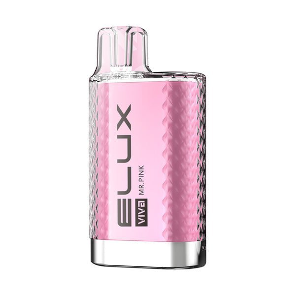 Elux Viva 600 Crystal Disposable Vape Puff Bar Pod Box of 10 - Mr Pink -Vapeuksupplier